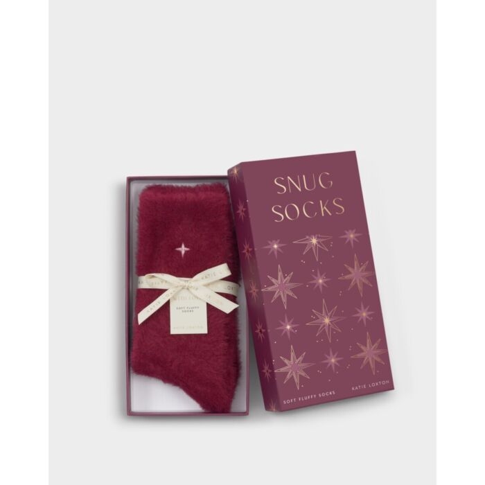 Katie Loxton Gift Boxed Fluffy Socks - Cherry